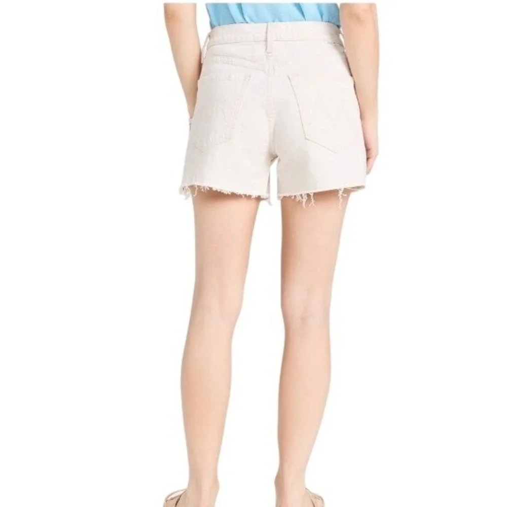 MOTHER SUPERIOR DENIM The Skipper Short And Long Fray Short Size 26 Natural EUC